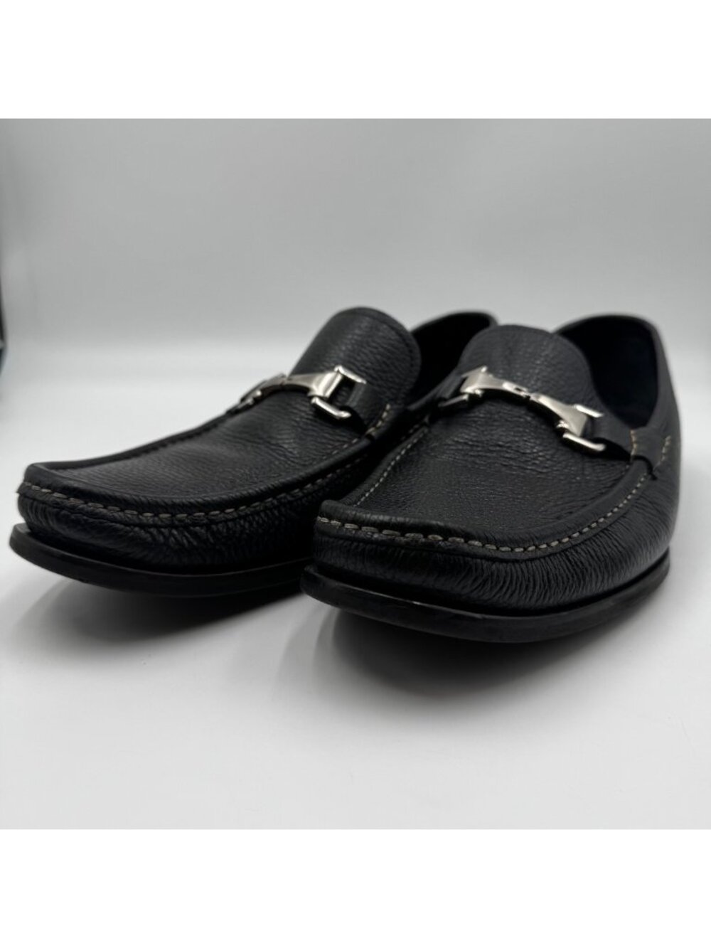 Black Leather Allen Edmonds Firenze Bit Loafers Professional Dress Shoes Sz 12